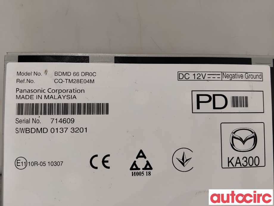 Bilstereo diverse til Mazda MX-30 2020-->> (MAZDA|BDMD-66-DR0N|CQ-TM28E04M|BDMD66DR0C)