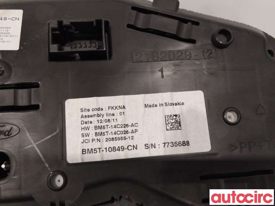 Instrumentpanel til Ford Focus 2011-2014 (Type III, Fase 1)  (FORD|1879756|BM5T-10849-BCH|BM5T-10849-CL)