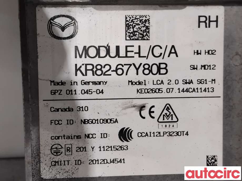 Sensor radar til Mazda CX-5 2012-2017 (Type I) (MAZDA|KR82-67-Y80B|6PZ011045-04|KR82-67Y80B)