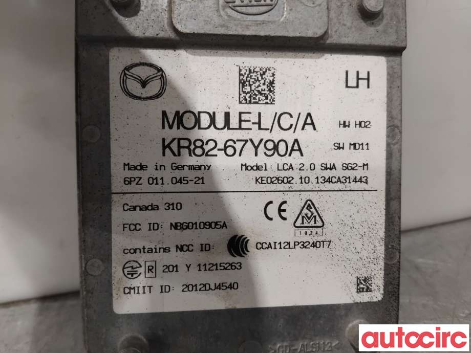 Sensor radar til Mazda CX-5 2012-2017 (Type I)  (MAZDA|KR82-67-Y90B|6PZ011045-21|KR82-67Y90A)
