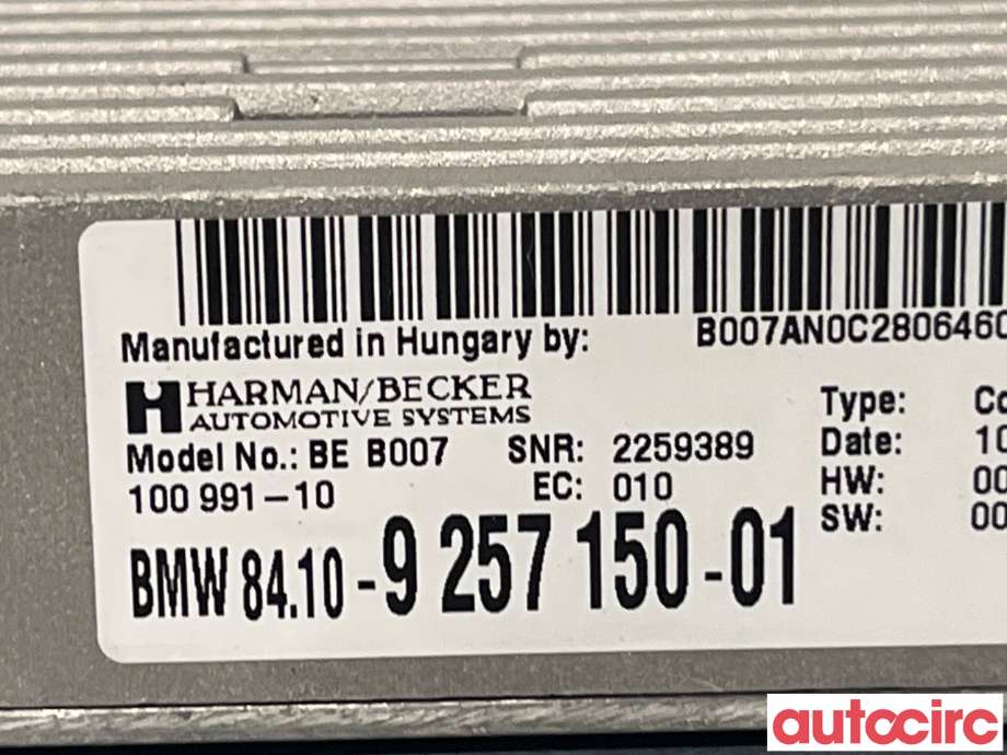 Bilstereo diverse til BMW 5-Serie 2010-2017 (F10/F11) (F10/F11) (BMW|84109257150)