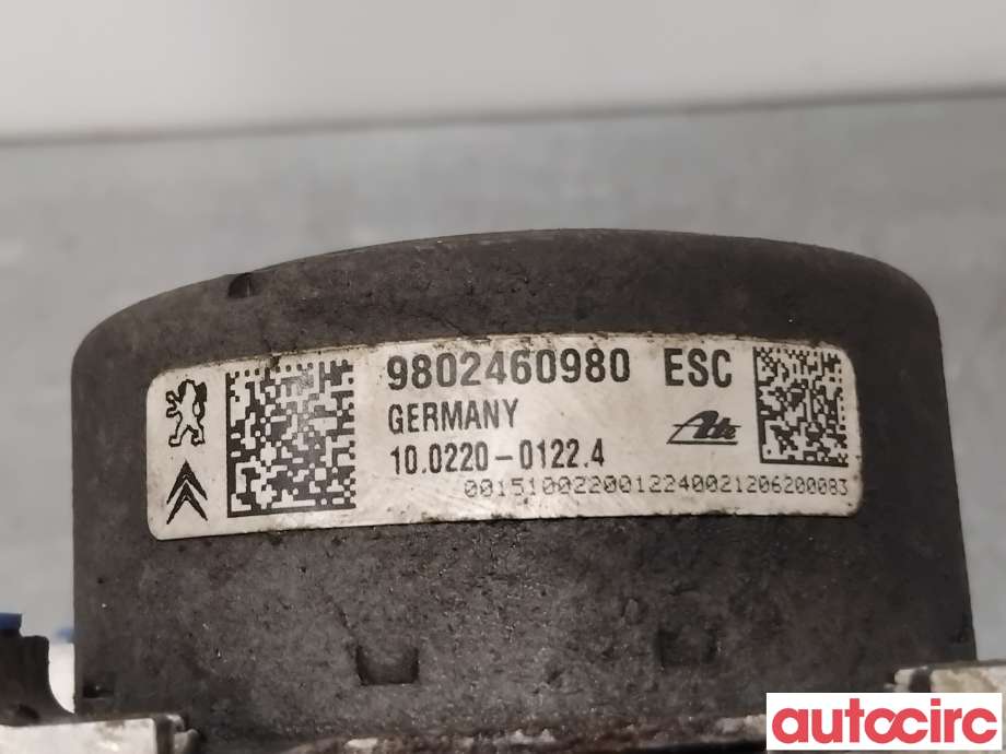 ABS sentral til Peugeot 208 2012-2019 (Type I)  (PEUGEOT|1680933680|100915-11743|9802460980)