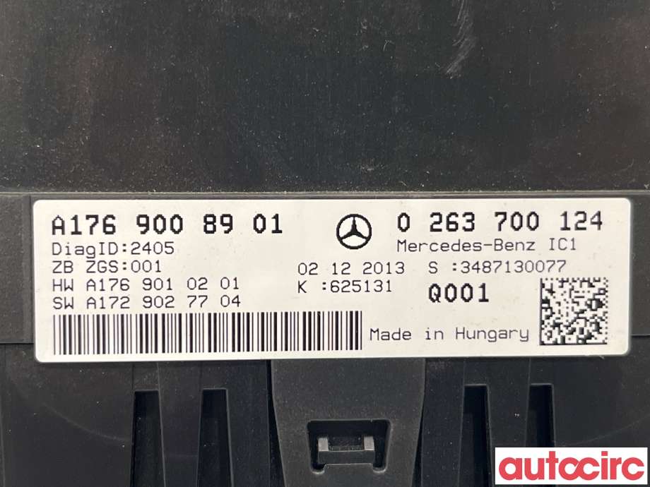 Instrumentpanel til Mercedes A-Klasse 2012-2018 (W176) (W176) (MERCEDES|A1769008901)