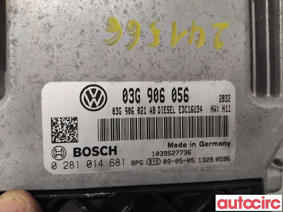 Styreenhet motor til VW Touran 2007-2010 (Type I, Fase 2) (VOLKSWAGEN|03G906056|0281014681)