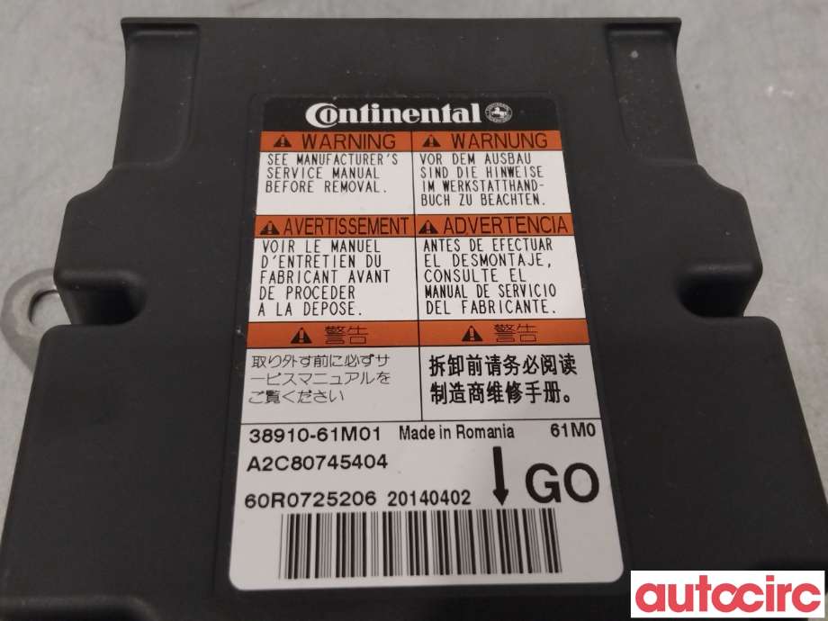 Airbag elektronikk til Suzuki SX4 S-CROSS 2013-->> (Type II)  (SUZUKI|3891061M01|)