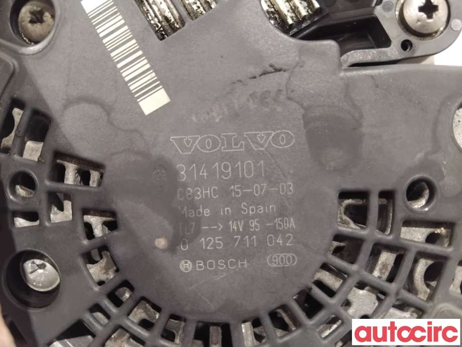 Dynamo til Volvo S60 2014-2019 (Type II, Fase 2) (VOLVO|36012474|0125711042|31419101)