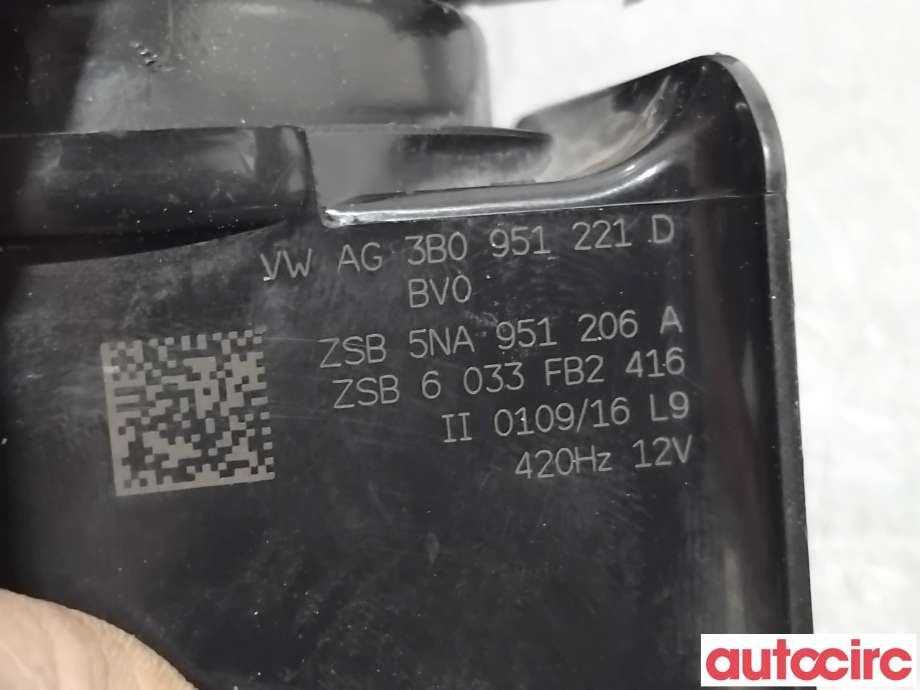 Horn/signalhorn til VW Tiguan 2016-2020 (Type II, Fase 1) (VOLKSWAGEN|3B0951221D|)