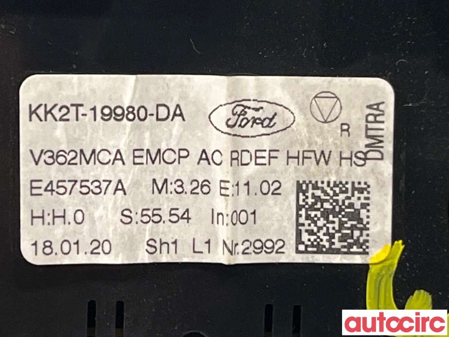Varmeapparat betjening til Ford Transit Courier 2018-2023 (Type I, Fase 2)  (FORD|2473879)