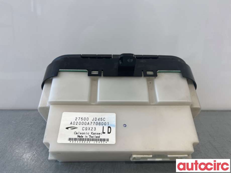 Varmeapparat register til Nissan Qashqai 2007-2010 (Type I, Fase 1)  (NISSAN|27500JD45C|A02000A7706001|)