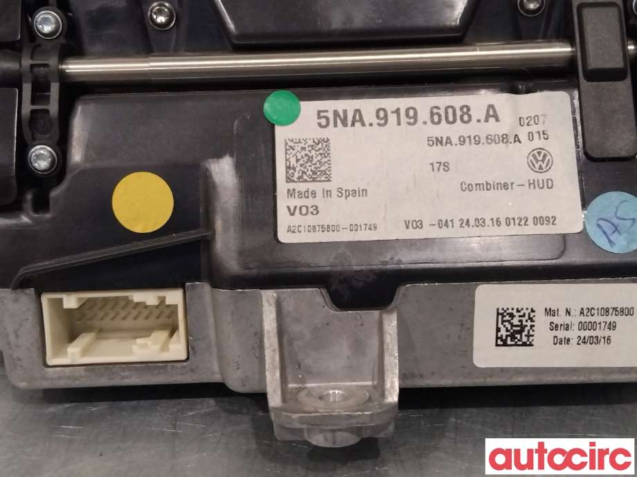 Speedometer til VW Tiguan 2016-2020 (Type II, Fase 1) (VOLKSWAGEN|5NA919608B|)