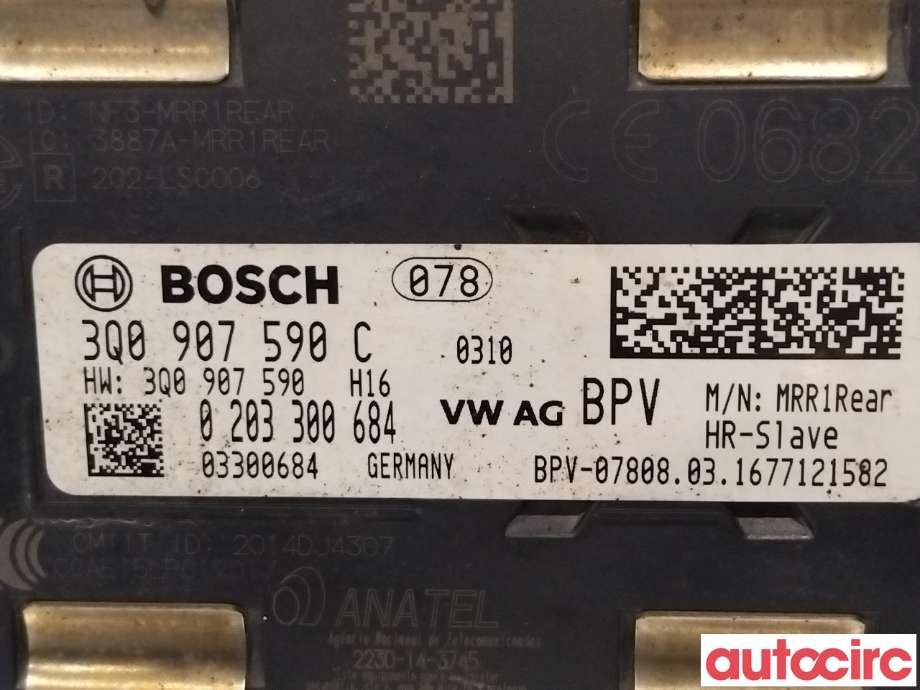 Sensor radar til VW Tiguan 2016-2020 (Type II, Fase 1)  (VOLKSWAGEN|3Q0907590C|)
