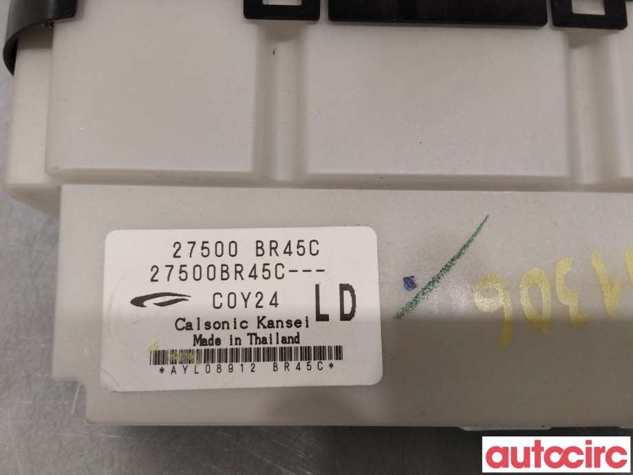 Varmeapparat betjening til Nissan Qashqai 2010-2014 (Type I, Fase 2)  (NISSAN|27500BR45C|)