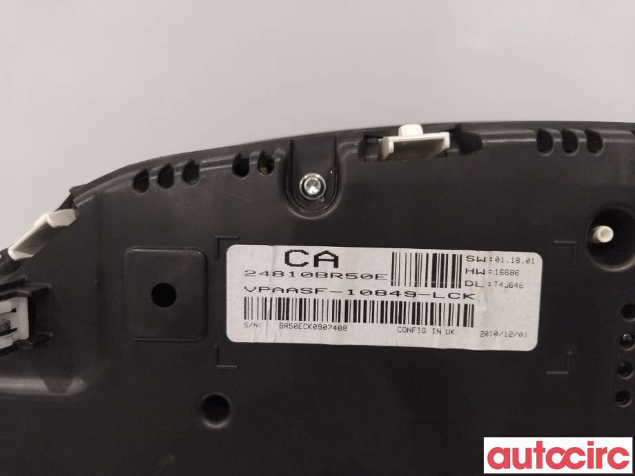 Instrumentpanel til Nissan Qashqai 2010-2014 (Type I, Fase 2)  (NISSAN|24810BR50E|)