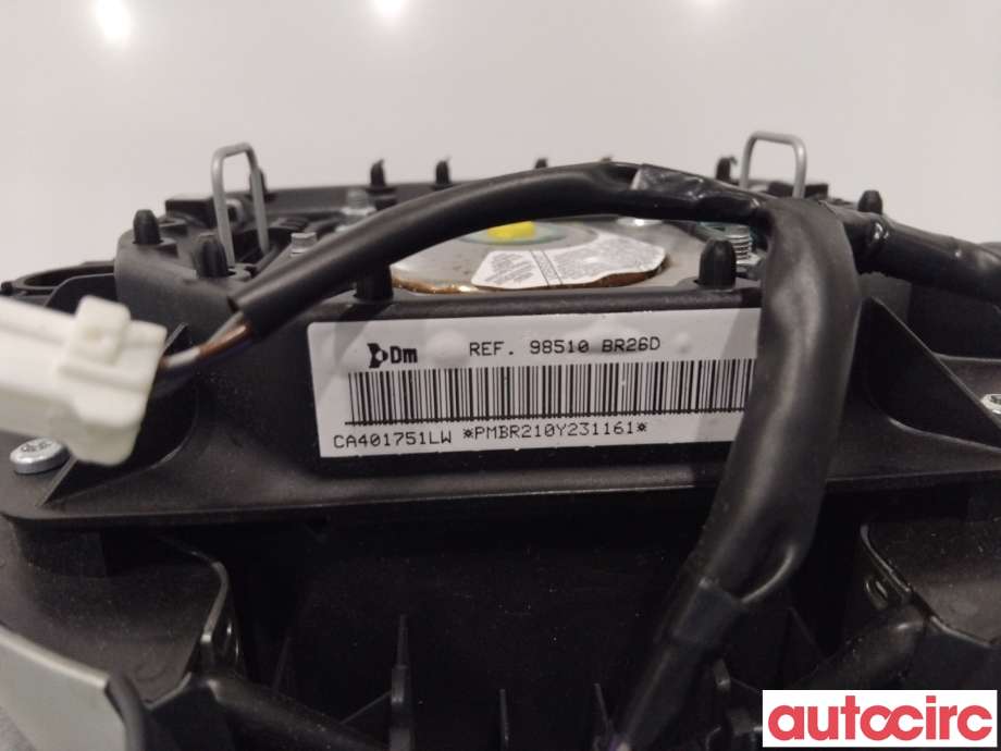 Airbag rattpute til Nissan Qashqai 2010-2014 (Type I, Fase 2)  (NISSAN|98510BR26D|)