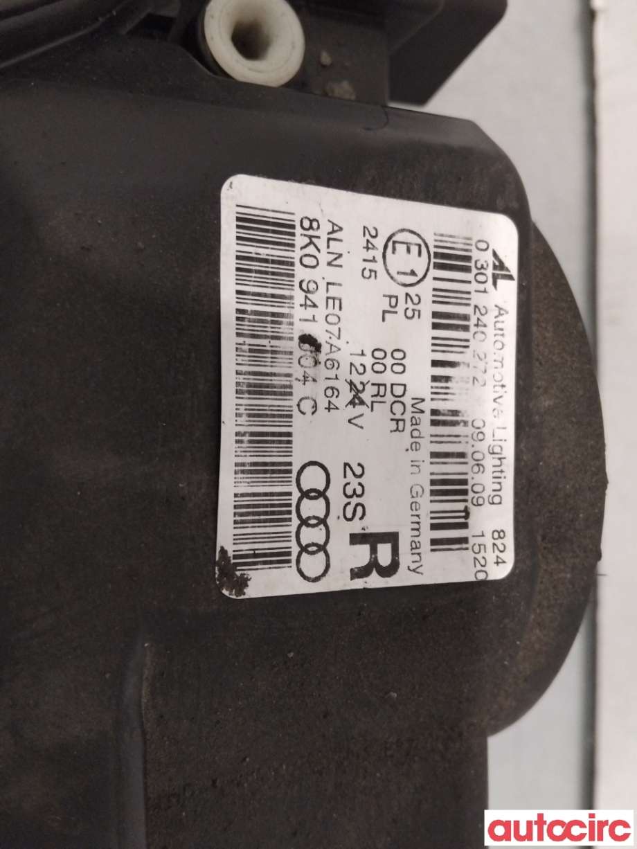 Frontlykt høyre halogen til Audi A4 2007-2014 (Type IV) (B8) (B8) (AUDI|8K0941030AJ|)