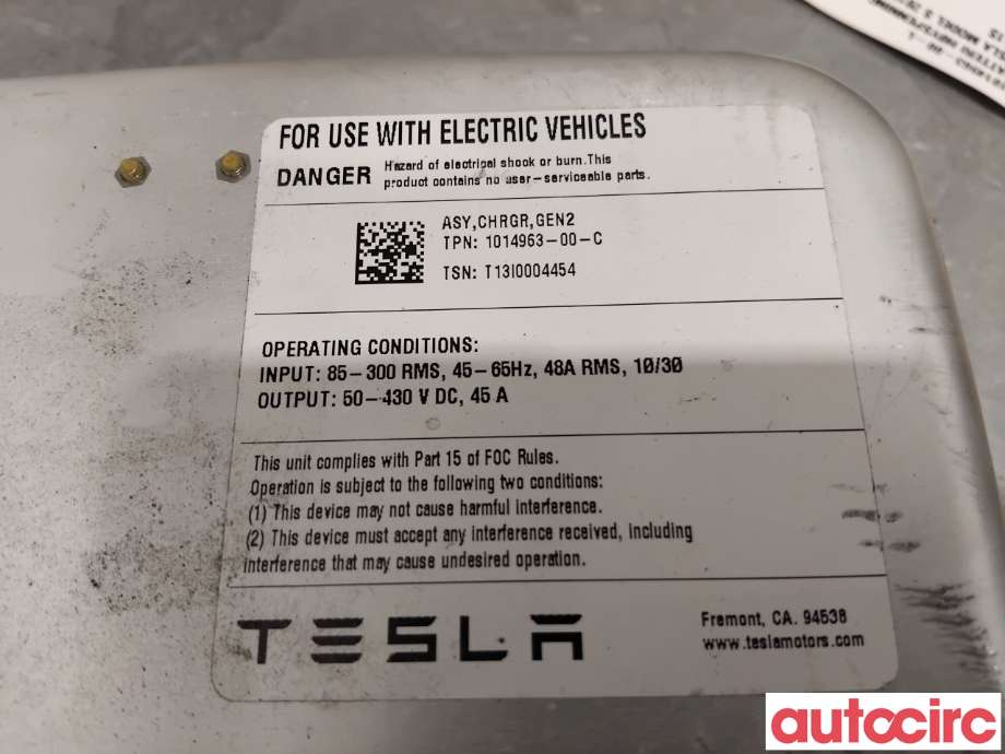 Batterilader (OBC - On Board Charger) til Tesla Model S 2013-2016 (Fase 1)  (TESLA|1014963-00-C|)