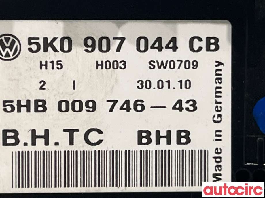 Varmeapparat betjening til VW Tiguan 2007-2011 (Type I, Fase 1)  (VOLKSWAGEN|5K0907044)