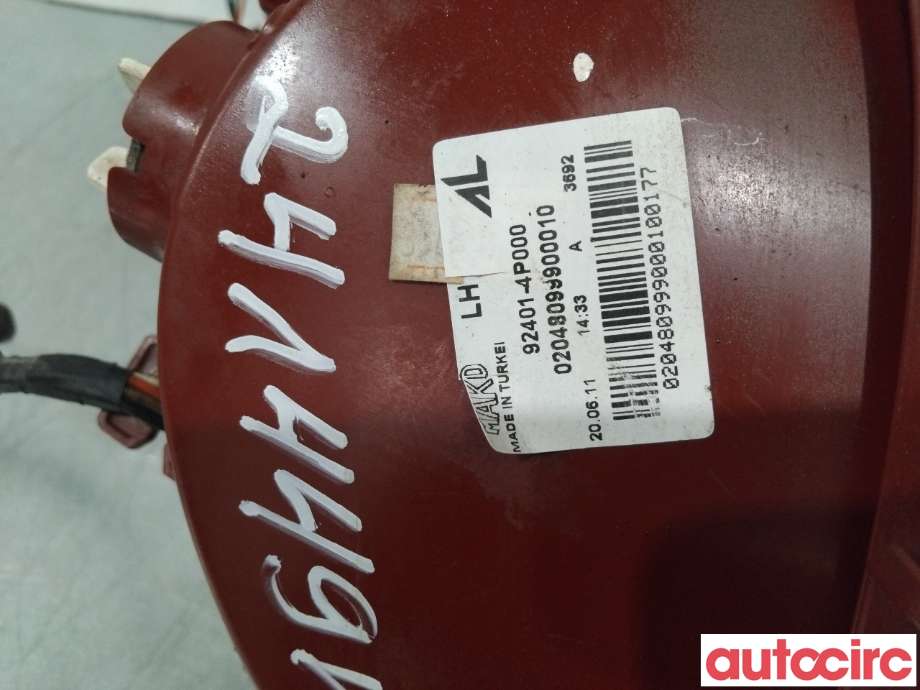 Baklykt venstre til Hyundai i20 2009-2014 (Type I) (HYUNDAI|924014P000|)