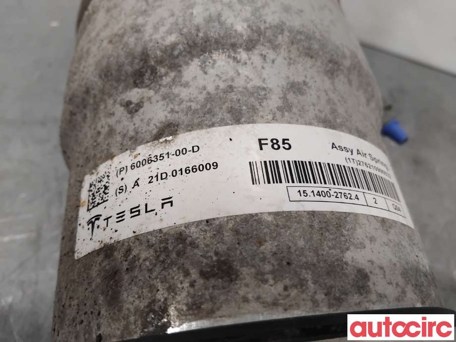 Fjær foran nivå luftpute/belg til Tesla Model S 2013-2016 (Fase 1)  (TESLA|6006351-00-D|151400-27624)