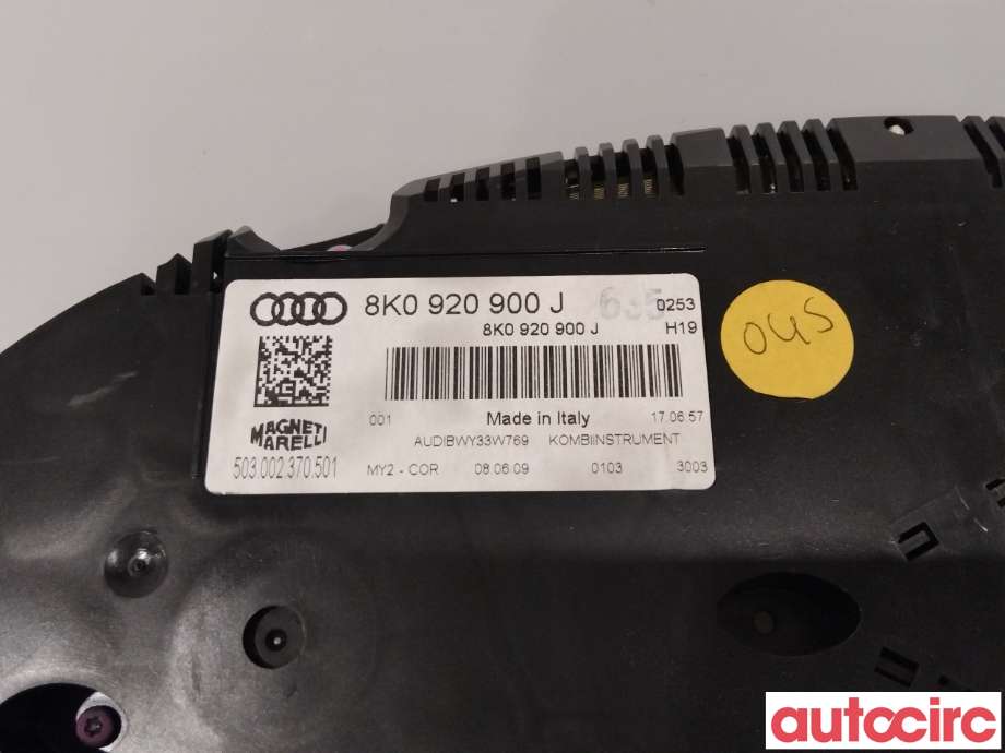 Instrumentpanel til Audi A4 2007-2014 (Type IV) (B8) (B8) (AUDI|8K0920900K|)