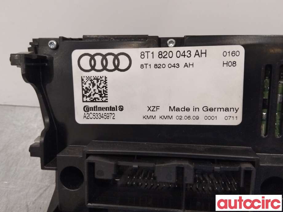 Varmeapparat betjening til Audi A4 2007-2014 (Type IV) (B8) (B8) (AUDI|8T1820043AH|)