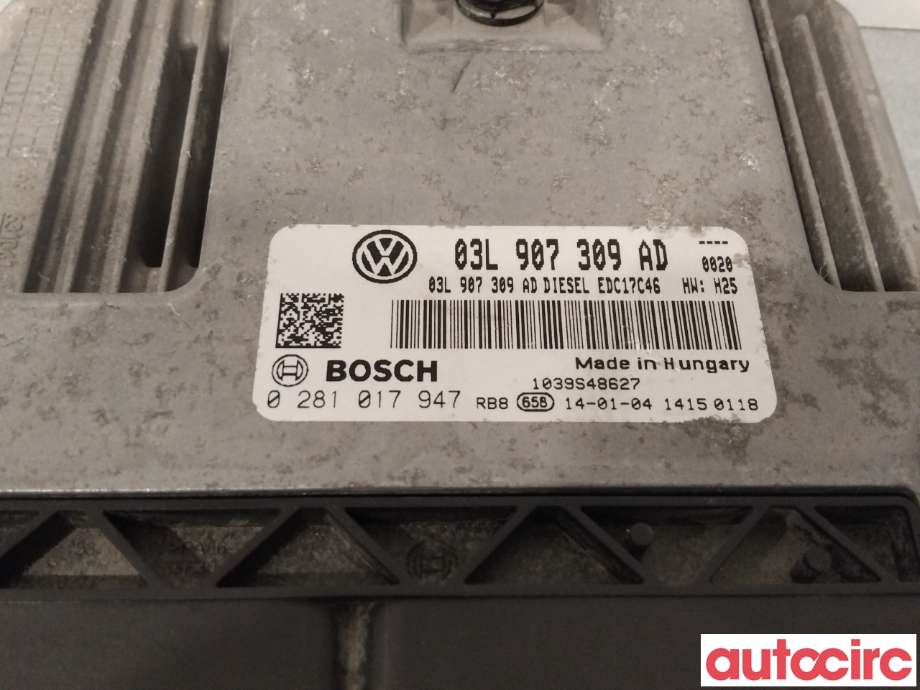 Styreenhet motor til VW Touran 2007-2010 (Type I, Fase 2)  (VOLKSWAGEN|03L906018RP|03L907309AD|03L 906 018 RP 1T0)