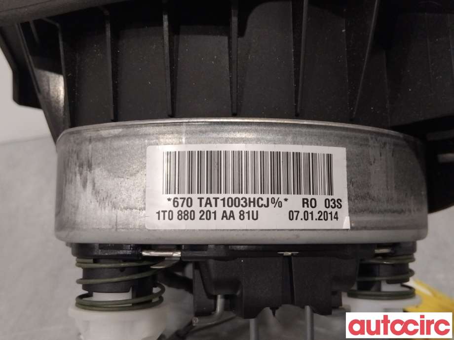 Airbag rattpute til VW Touran 2007-2010 (Type I, Fase 2) (VOLKSWAGEN|1T0880201AA|)