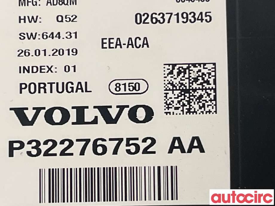 Instrumentpanel til Volvo V90 / V90 CC / S90 2016-->>  (VOLVO|36013033)