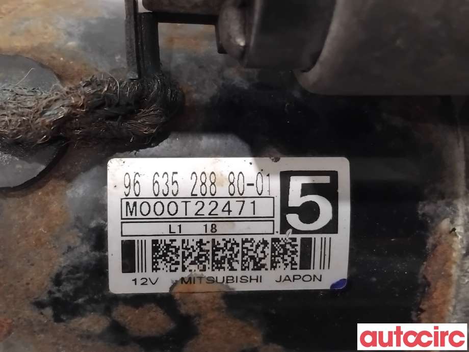 Starter diesel til Peugeot 208 2012-2019 (Type I)  (PEUGEOT|5802EG|M000T22471|9663528880)