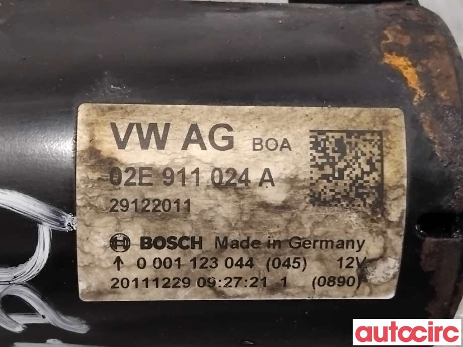 Starter diesel til VW Transporter / Caravelle 2009-2015 (Fase 2) (T5) (T5) (VOLKSWAGEN|02E911024AX|0001123044|02E911024A)