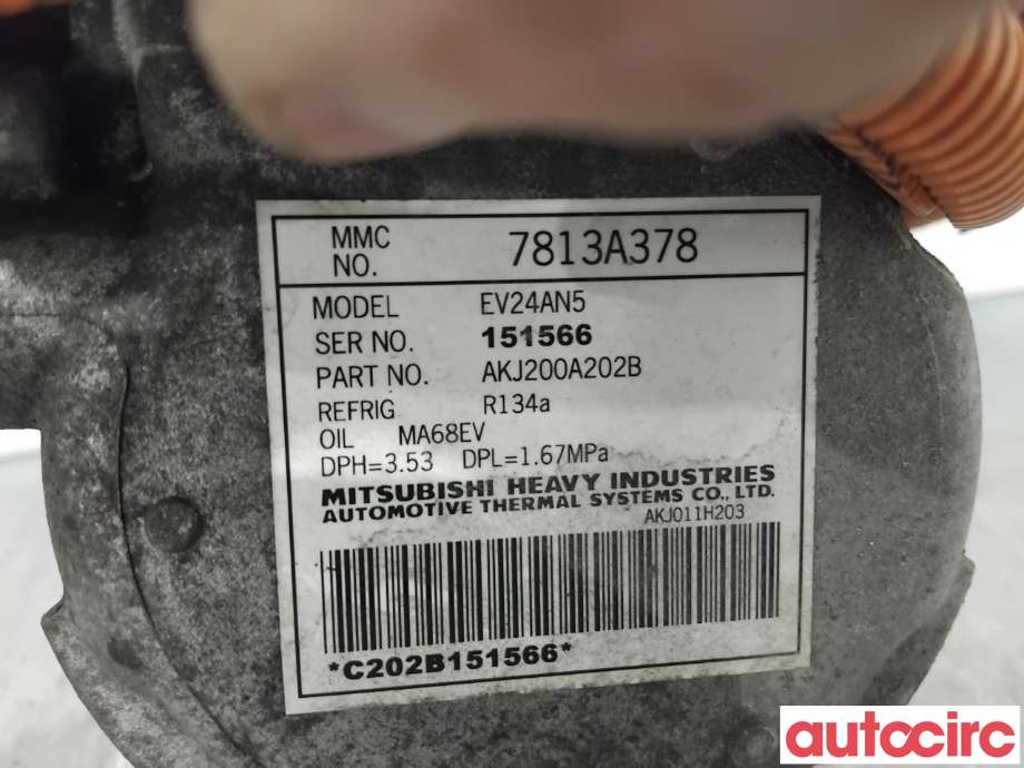 Aircondition kompressor til Mitsubishi Outlander 2015-->> (Type III, Fase 2)  (MITSUBISHI|7813A483|AKJ200A202B|7813A378)