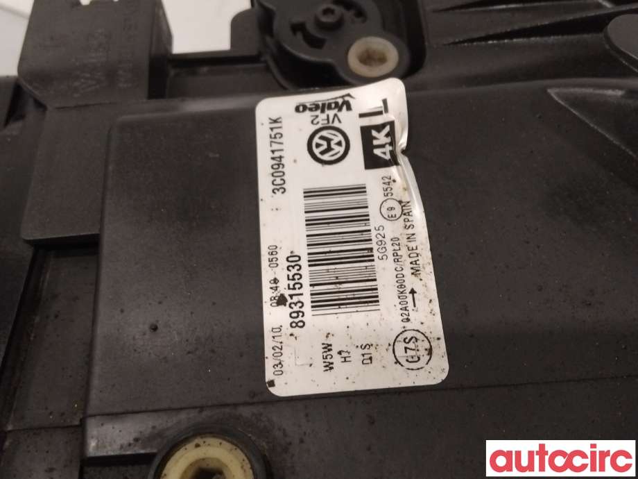 Frontlykt venstre halogen til VW Passat 2005-2010 (B6) (B6) (VOLKSWAGEN|3C0941753K|)