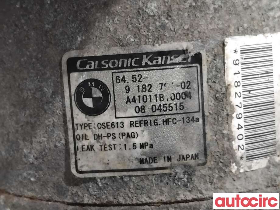 Aircondition kompressor til BMW 3-Serie 2005-2011 (E90/E91/E92/E93) (E90/E91/E92/E93) (BMW|64529182794|CSE613|6452-9182794)