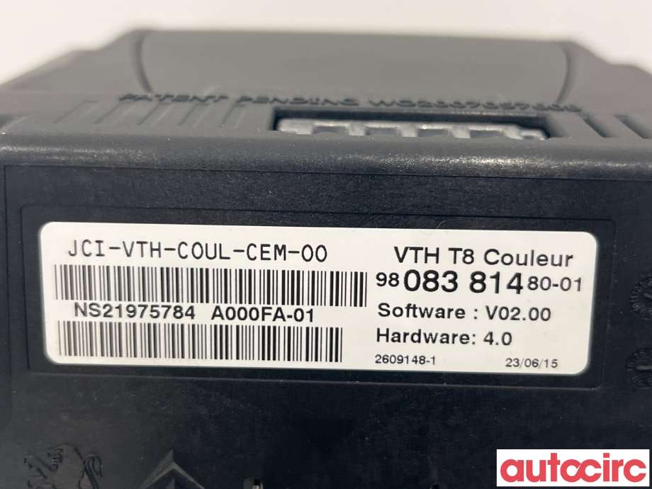 Multimedia display (MCU - Media Controller Unit) til Peugeot 3008 2009-2016 (Type I)  (PEUGEOT|6593K2)
