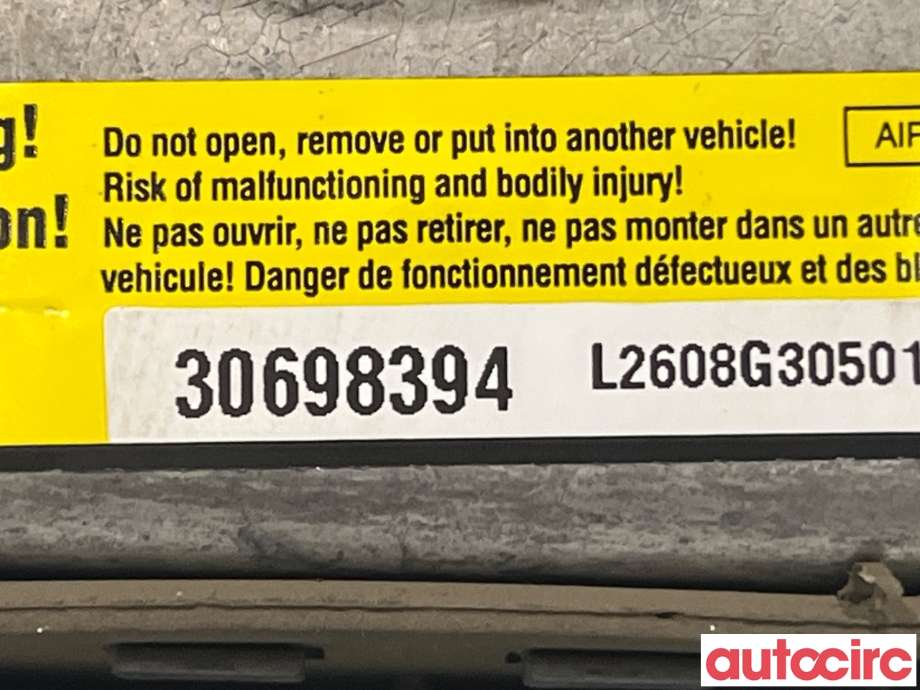 Airbag rattpute til Volvo XC90 2007-2014 (Type I, Fase 2)  (VOLVO|31332817)
