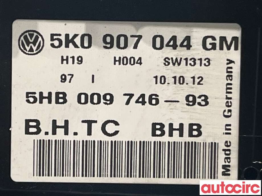 Varmeapparat betjening til VW Golf VI 2008-2012  (VOLKSWAGEN|5K0907044)