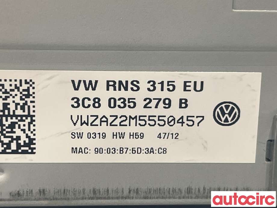 Bilstereo til VW Golf VI 2008-2012  (VOLKSWAGEN|3C8035279B)