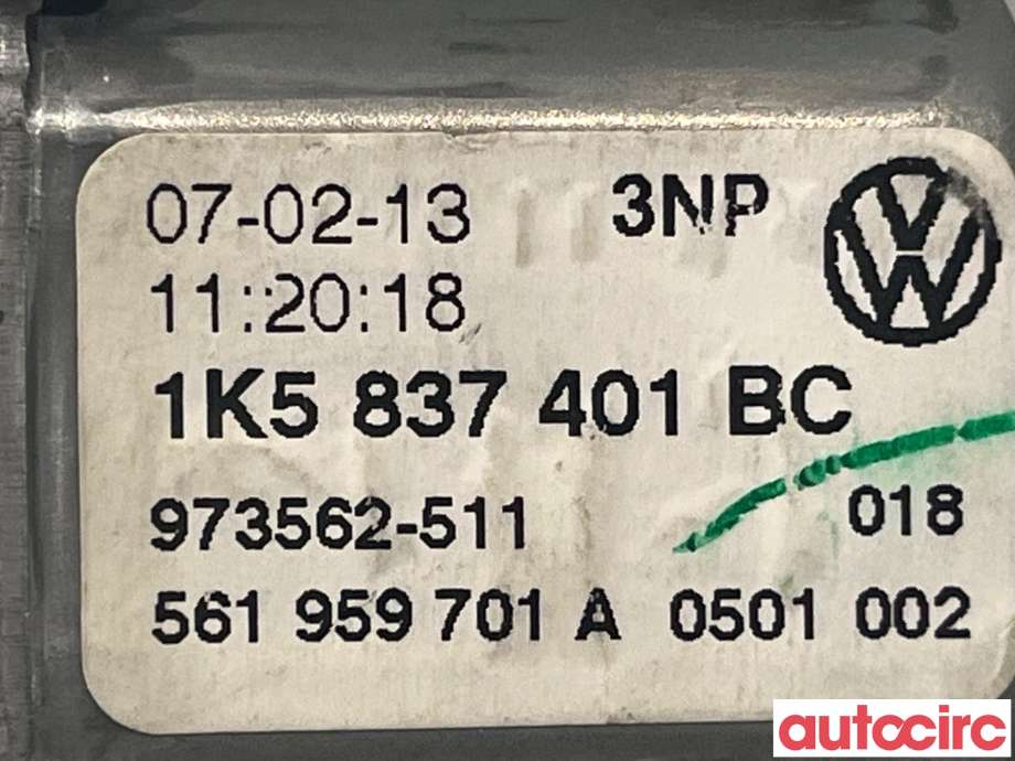 Ruteheis venstre foran til VW Golf VI 2008-2012  (VOLKSWAGEN|561959701C)