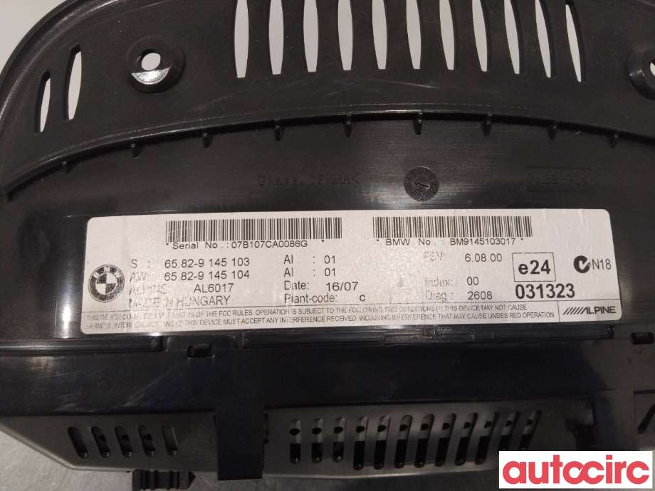 Instrumentpanel til BMW 3-Serie 2005-2011 (E90/E91/E92/E93) (E90/E91/E92/E93) (BMW|62109316134|)