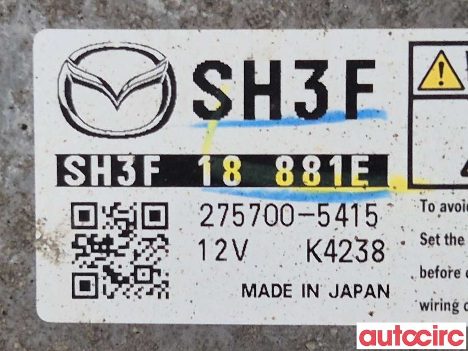 Styreenhet motor til Mazda CX-5 2012-2017 (Type I)  (MAZDA CX-5|SH3F-18-881S|275700-5415|SH3F18881E)