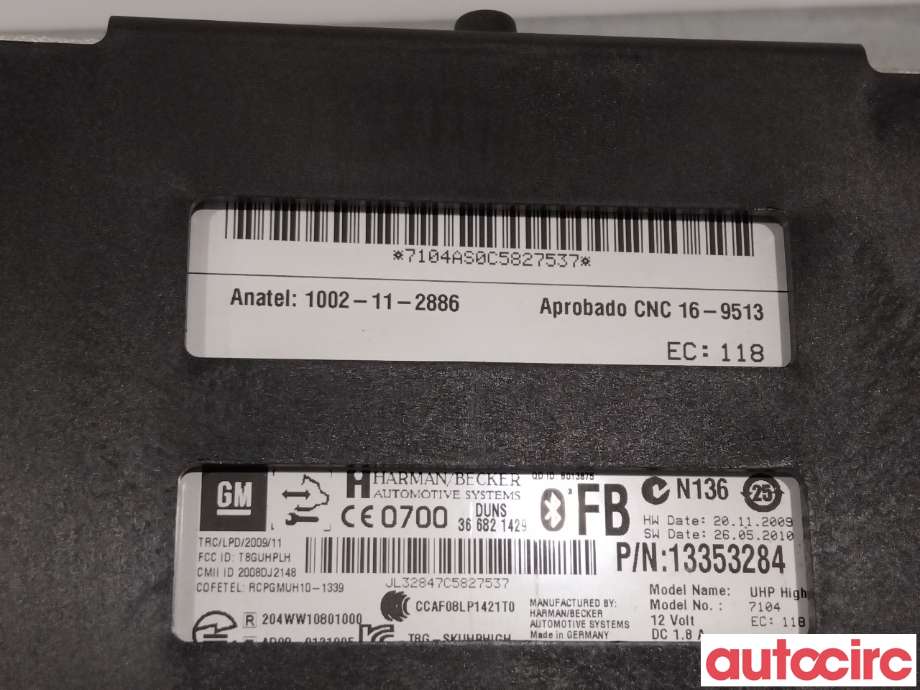 Styreenhet bluetooth til Opel Insignia A 2009-2014  (OPEL|13353284|)