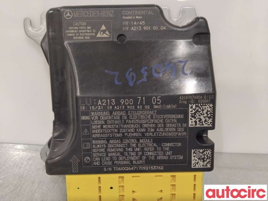 Airbag elektronikk til Mercedes E-Klasse 2016-2023 (W213) (W213) (MERCEDES|A2139007105|)