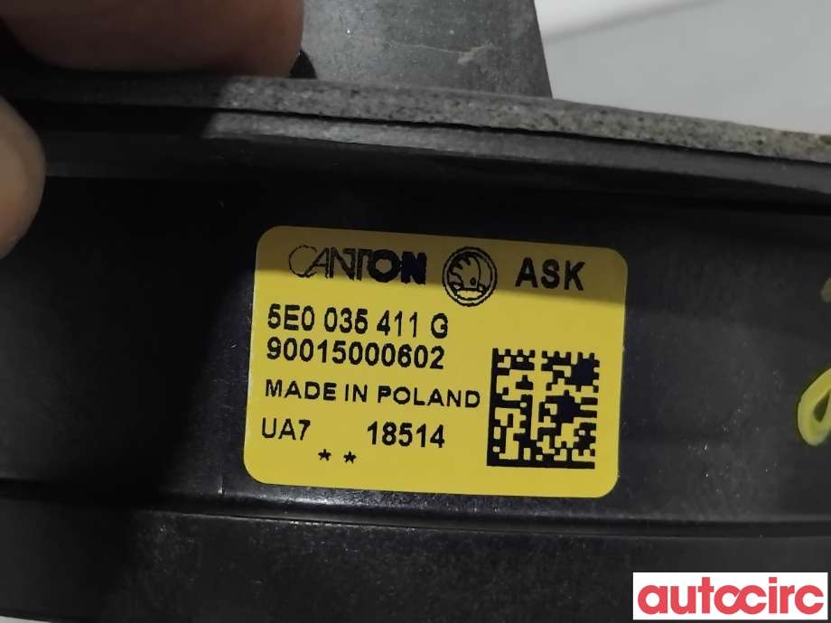 Bilstereo høyttaler til Škoda Octavia 2013-2016 (Type III, Fase 1)  (SKODA|5E0035411G|90015000602)