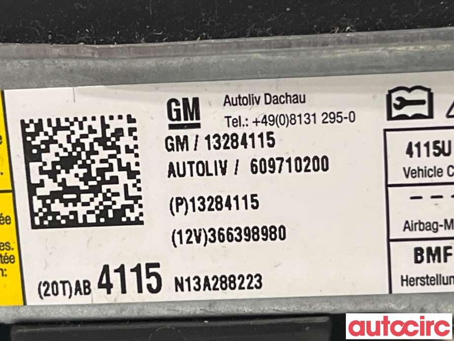 Airbag rattpute til Saab 9-5 2010-2011 (Type II)  (SAAB|13284115)