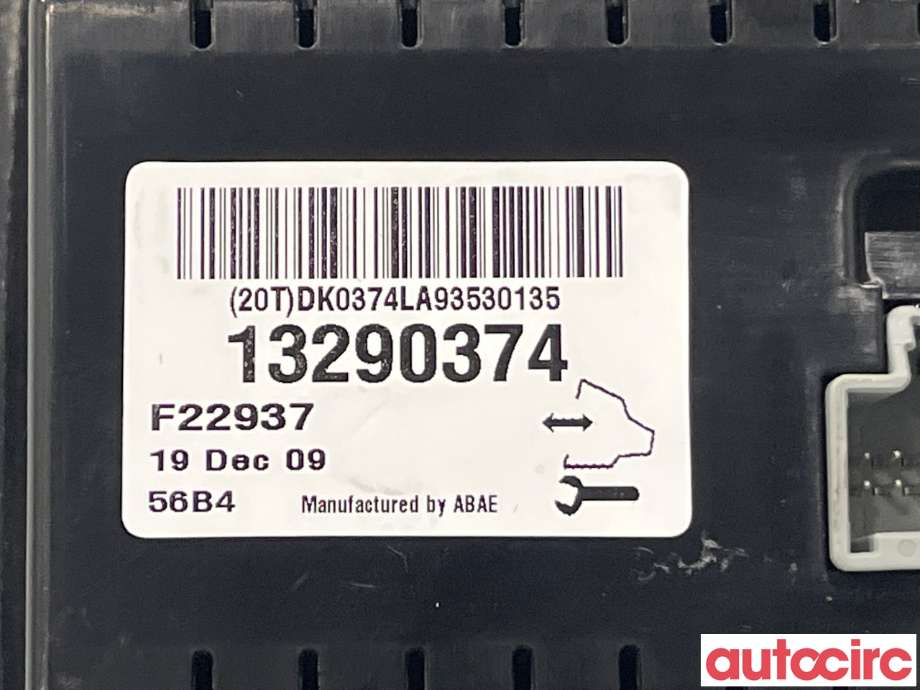 Varmeapparat betjening til Saab 9-5 2010-2011 (Type II) (SAAB|13290374)