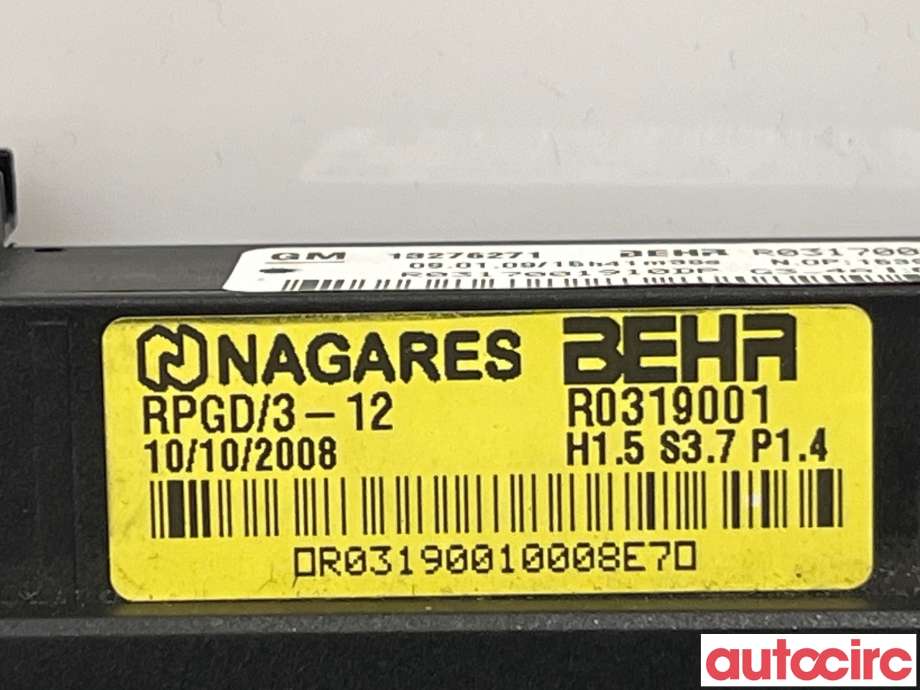 Varmeapparat register til Saab 9-5 2010-2011 (Type II)  (SAAB|13265204)