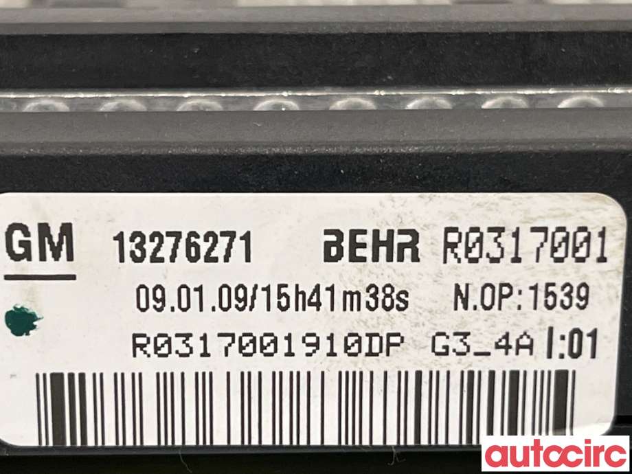 Varmeapparat register til Saab 9-5 2010-2011 (Type II)  (SAAB|13265204)