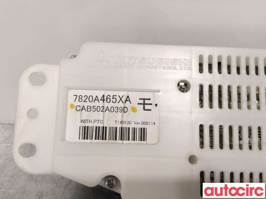 Varmeapparat betjening til Mitsubishi Outlander 2012-2015 (Type III, Fase 1)  (MITSUBISHI|7820A465XA|CAB502A039D)