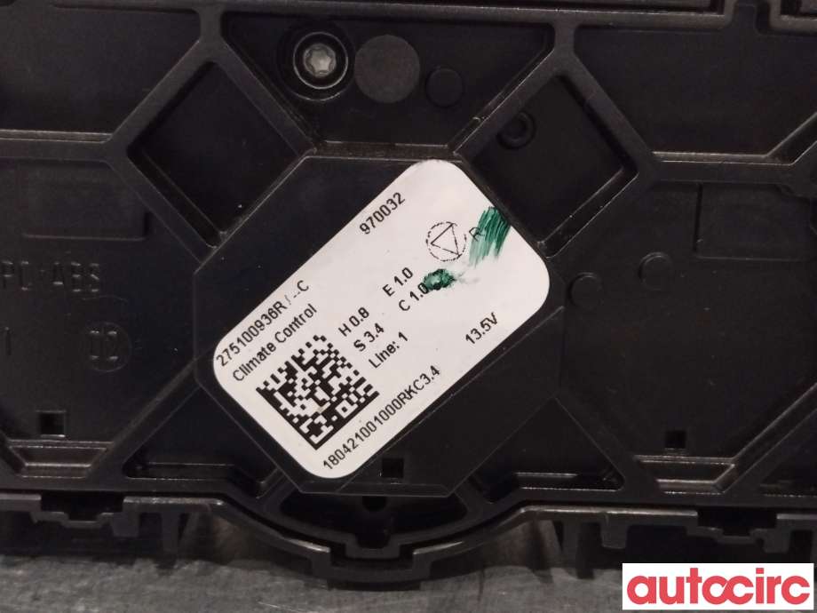 Varmeapparat betjening til Renault Zoe 2013-2019 (Fase 1)  (RENAULT|275100936R|)