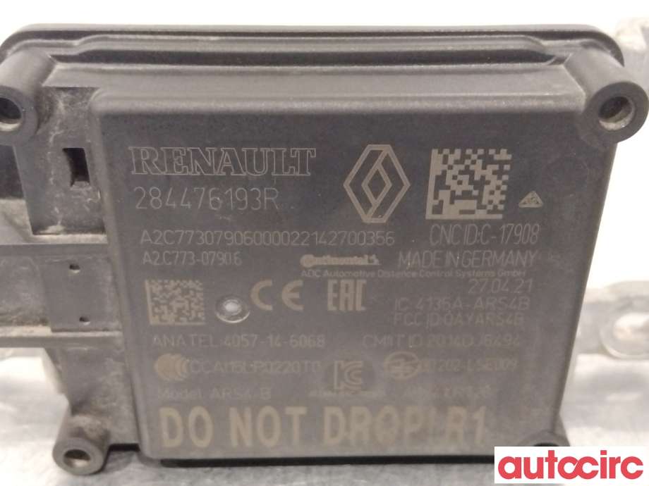 Sensor radar til Renault Zoe 2013-2019 (Fase 1) (RENAULT|284476193R|)